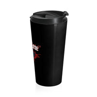 Drexler (Bullet Hole Design) - Black Stainless Steel Travel Mug