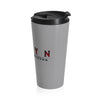 Talyn (Logo Design) - Grey Stainless Steel Travel Mug