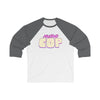 Mullet Cop - Logo  - Unisex 3\4 Sleeve Baseball Tee