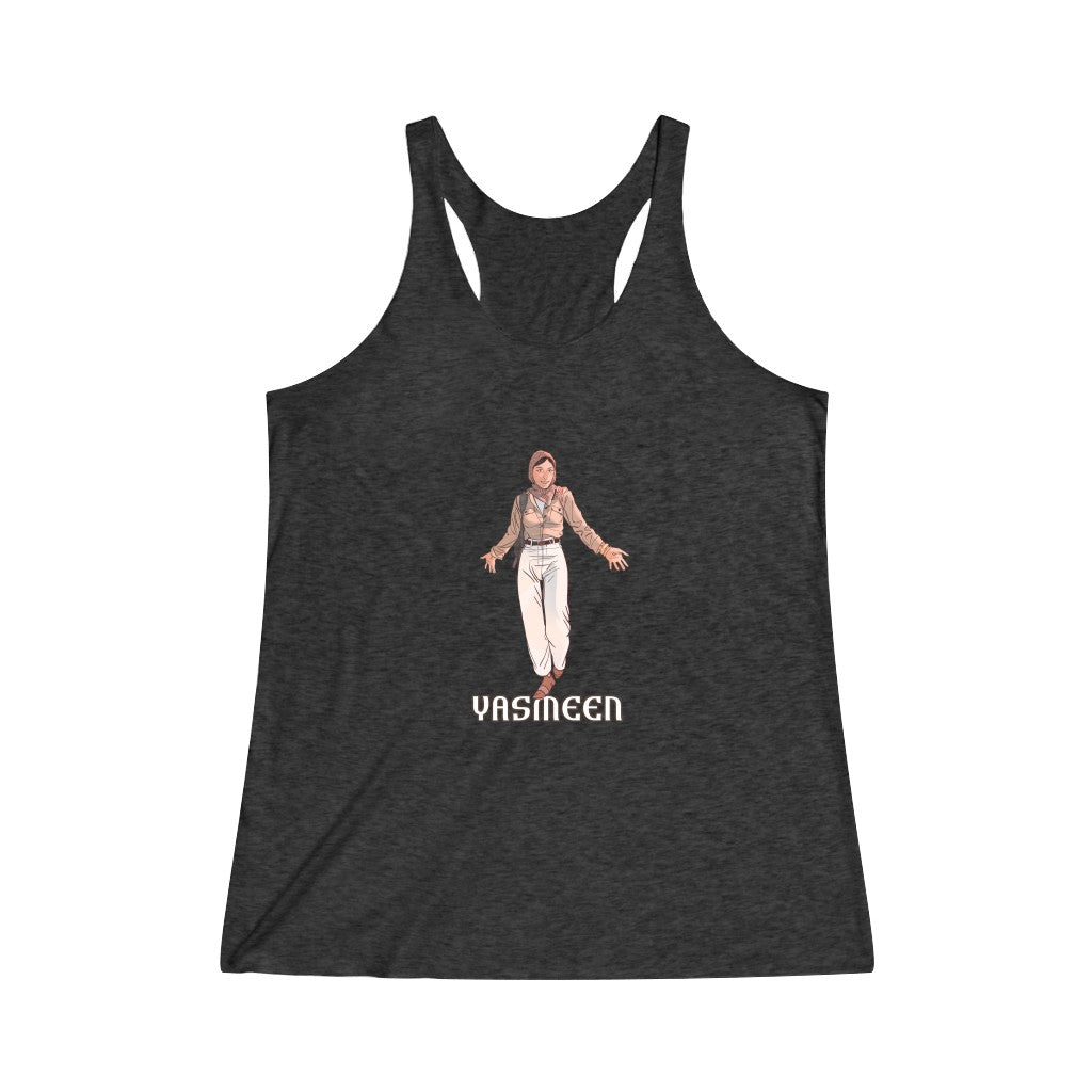 Yasmeen (Open Arms Design) - Women's Tri-Blend Racerback Tank