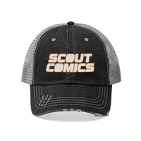 Scout Comics (White Logo Design) - Unisex Trucker Hat