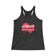 Long Live Pro Wrestling (Red Logo Design) - Women's Tri-Blend Racerback Tank