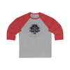 White Ash - Tree Logo Design -  Unisex 3\4 Sleeve Baseball Tee