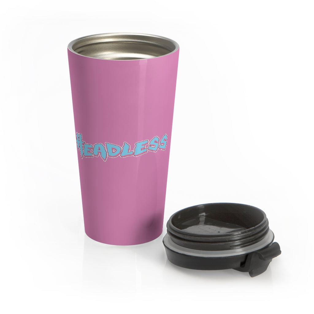 Headless (Gremlin Design) - Pink Stainless Steel Travel Mug