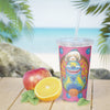 Kingjira - Pizza Monster - Plastic Tumbler with Straw
