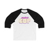 Mullet Cop - Logo  - Unisex 3\4 Sleeve Baseball Tee