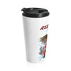 Red XMAS (Alternative Design) - White Stainless Steel Travel Mug