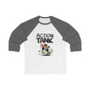 Action Tank - Sledding Design - Unisex 3\4 Sleeve Baseball Tee