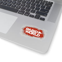 Rabid World (Red Splatter Logo Design) - Kiss-Cut Stickers