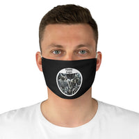 Frank At Home On The Farm (Design One) - Black Fabric Face Mask