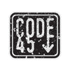 Code 45 (Black Logo Design) - Kiss-Cut Stickers