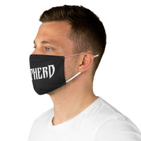 The Shepherd (Logo Design) - Black Fabric Face Mask