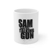 Sam And His Talking Gun (Gun Logo Design) - 11oz Coffee Mug