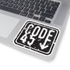 Code 45 (Black Logo Design) - Kiss-Cut Stickers