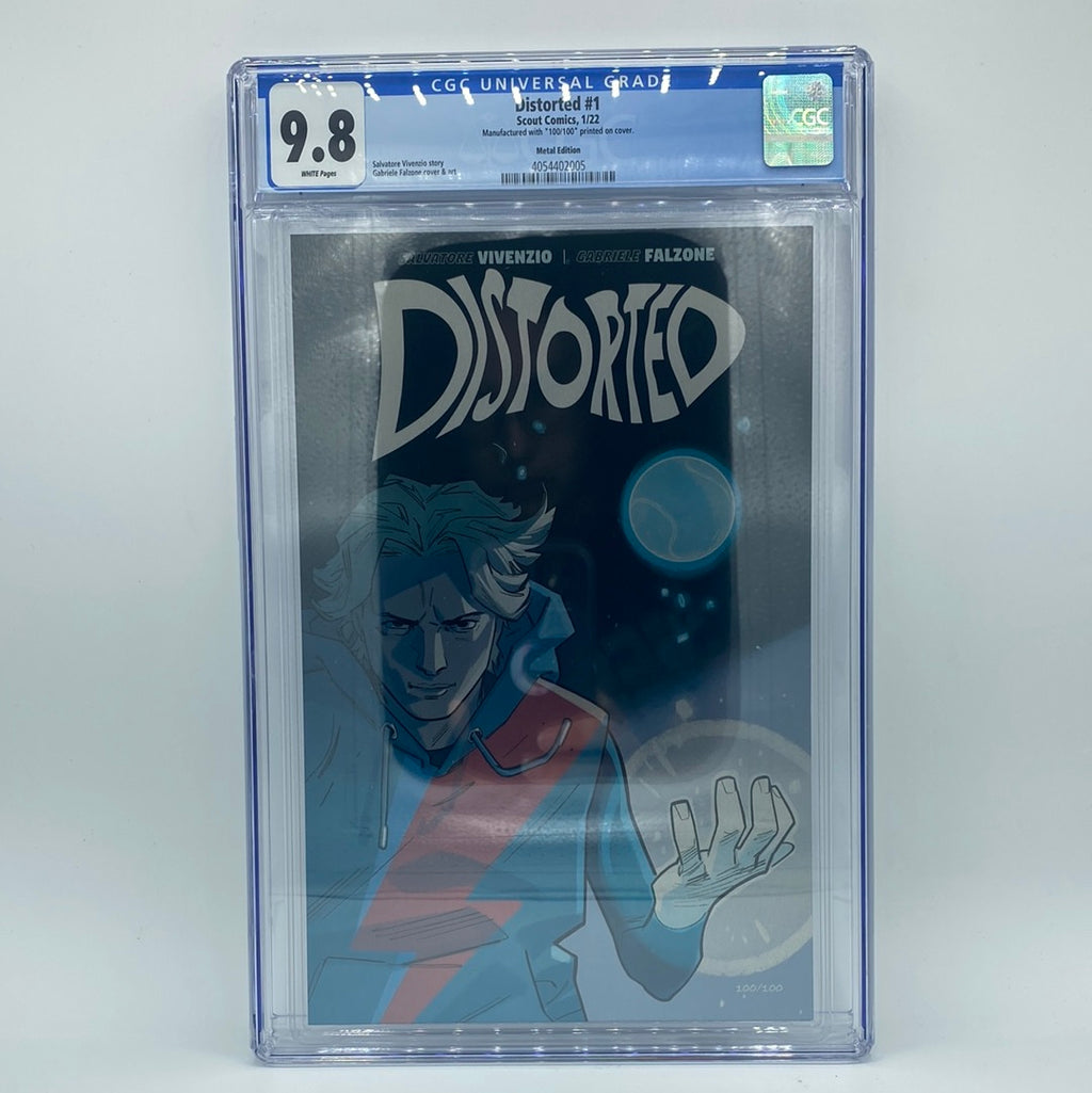 CGC Graded - Distorted #1 - Metal Cover - 9.8