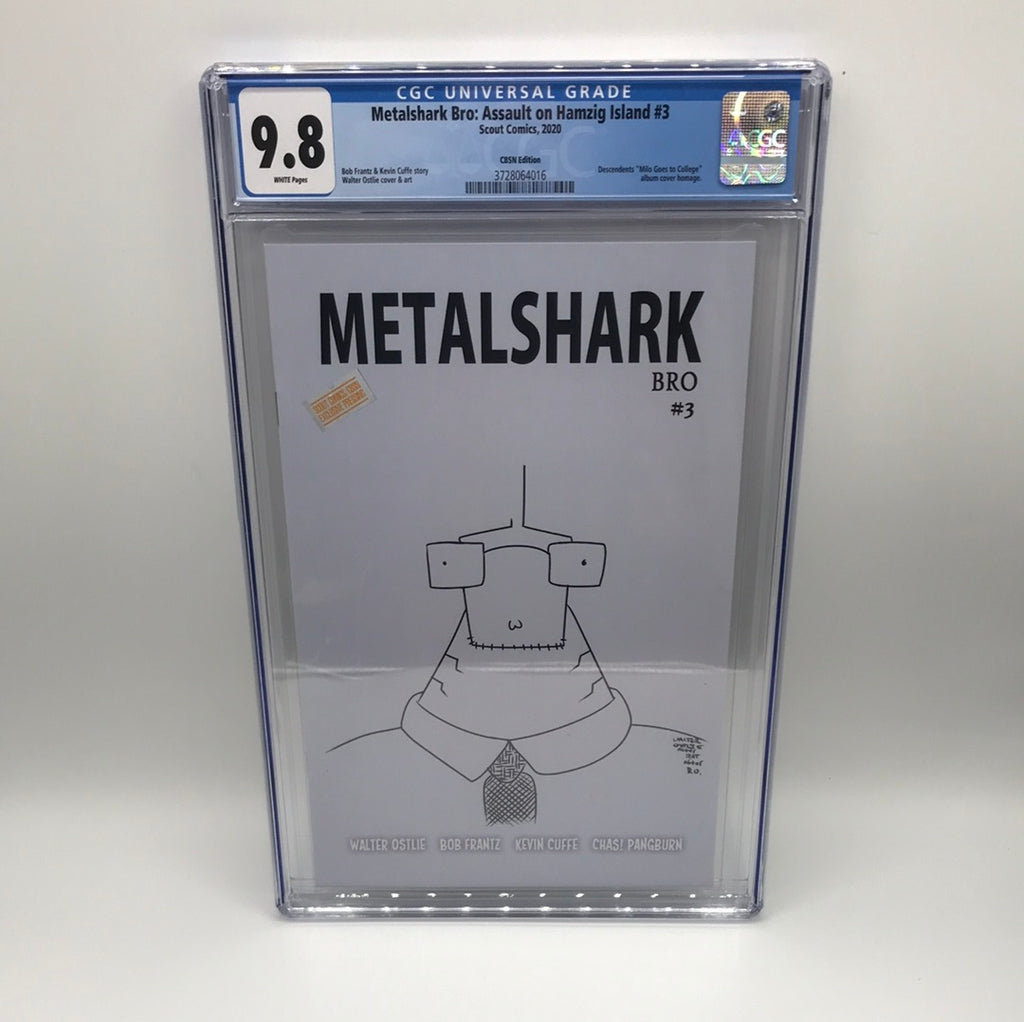 CGC Graded - Metalshark Bro 2: Assault on Hamzig Island #3 - CBSN Variant Cover - 9.8